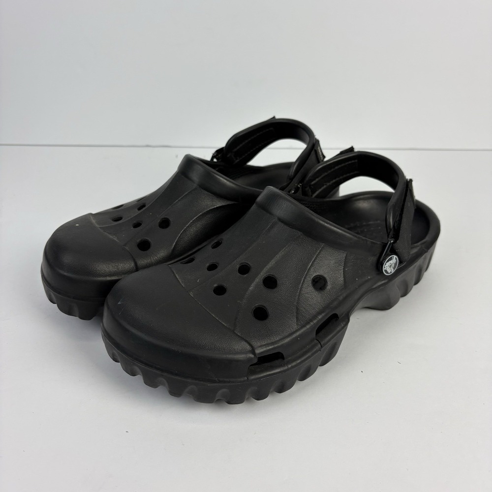 Crocs Ralen Black Clogs Slip On Slide Sandals Waterproof Shoes Size M7 W9